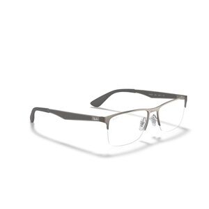 Ray-Ban Gunmetal Gray Semi-Rimless Eyeglasses